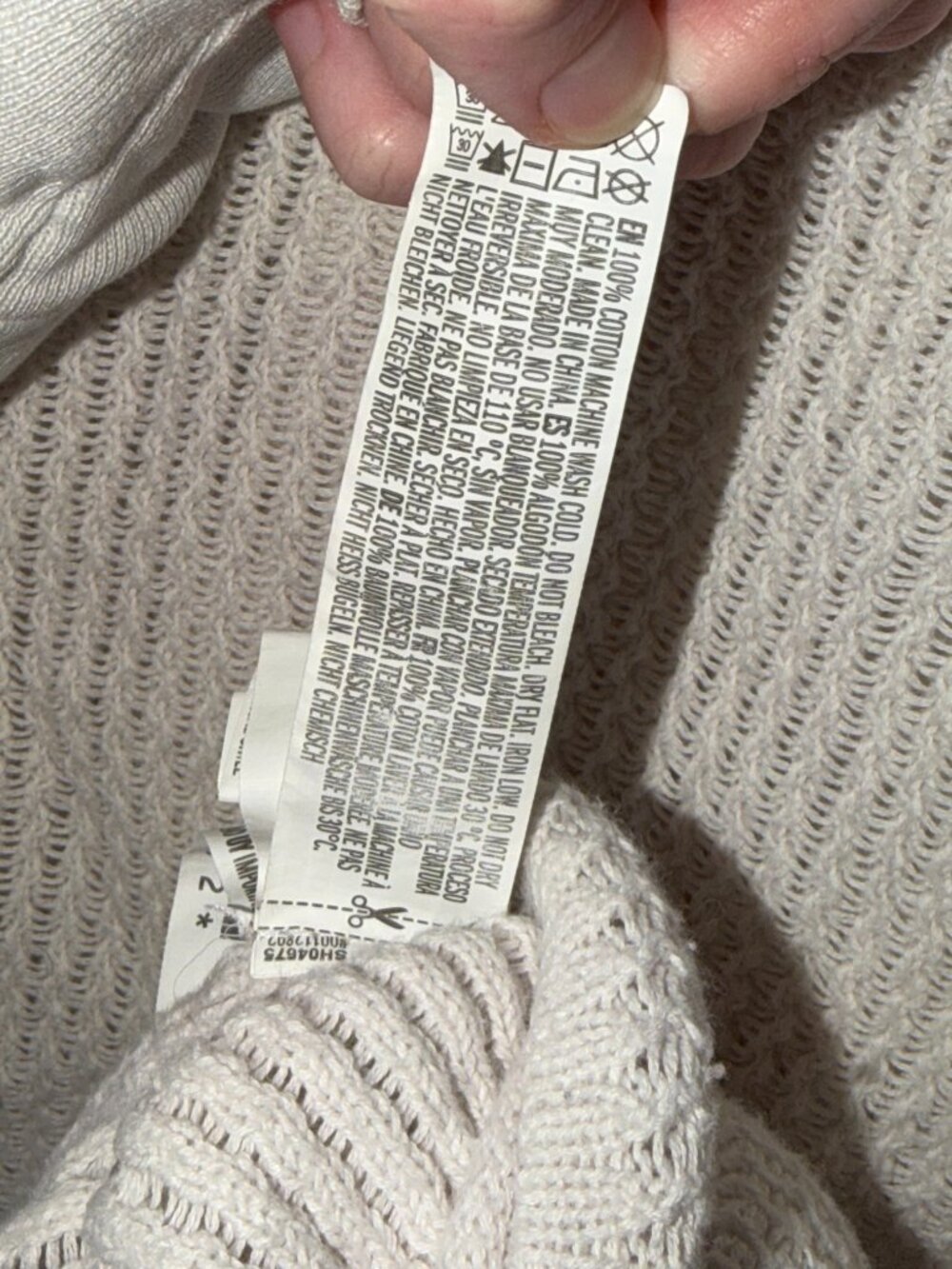 FOREVER 21 Women's Ivory Knit Open-Back Loose-Fit Sweater size Small - Picture 4 of 5